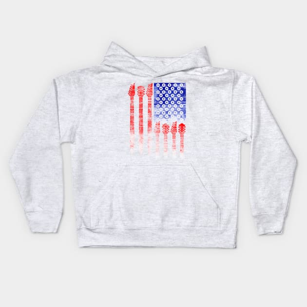 Rock in the USA Kids Hoodie by clingcling